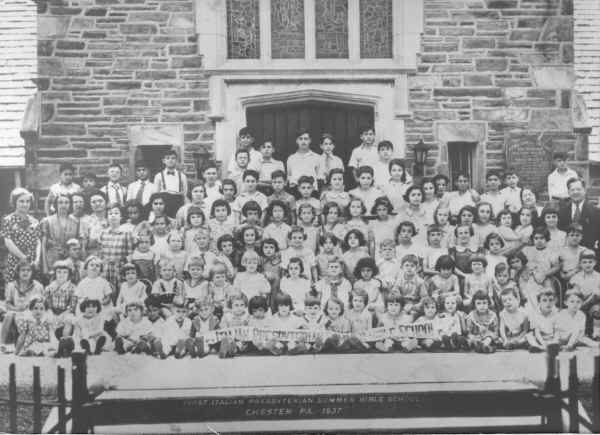 First Italian Presbyterian Church Bible School 1937; Photo courtesy of Mary Fatula