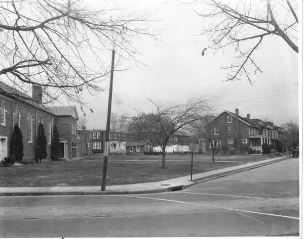 First Presbyterian Church, Edgmont Ave., before the construction of Lindsay Hall; Photo courtesy of Ralph L. Hall