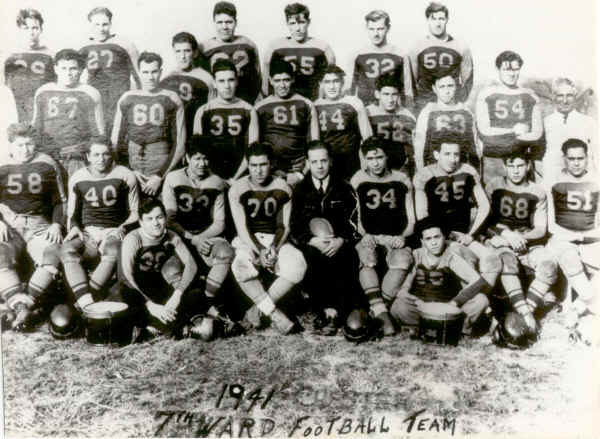 7th Ward Football Team, 1941; Photo courtesy of Sylvia Walls