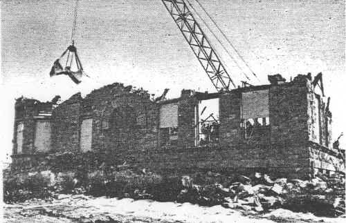Larkin School demolition; 1988 photo from the Delaware County Daily Times, Courtesy of Lucinda Cooper.